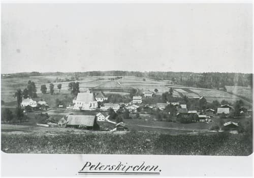 Historische Ansicht von Peterskirchen, ca. 1864